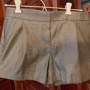 Jennifer Lopez Silver Metallic Shorts
